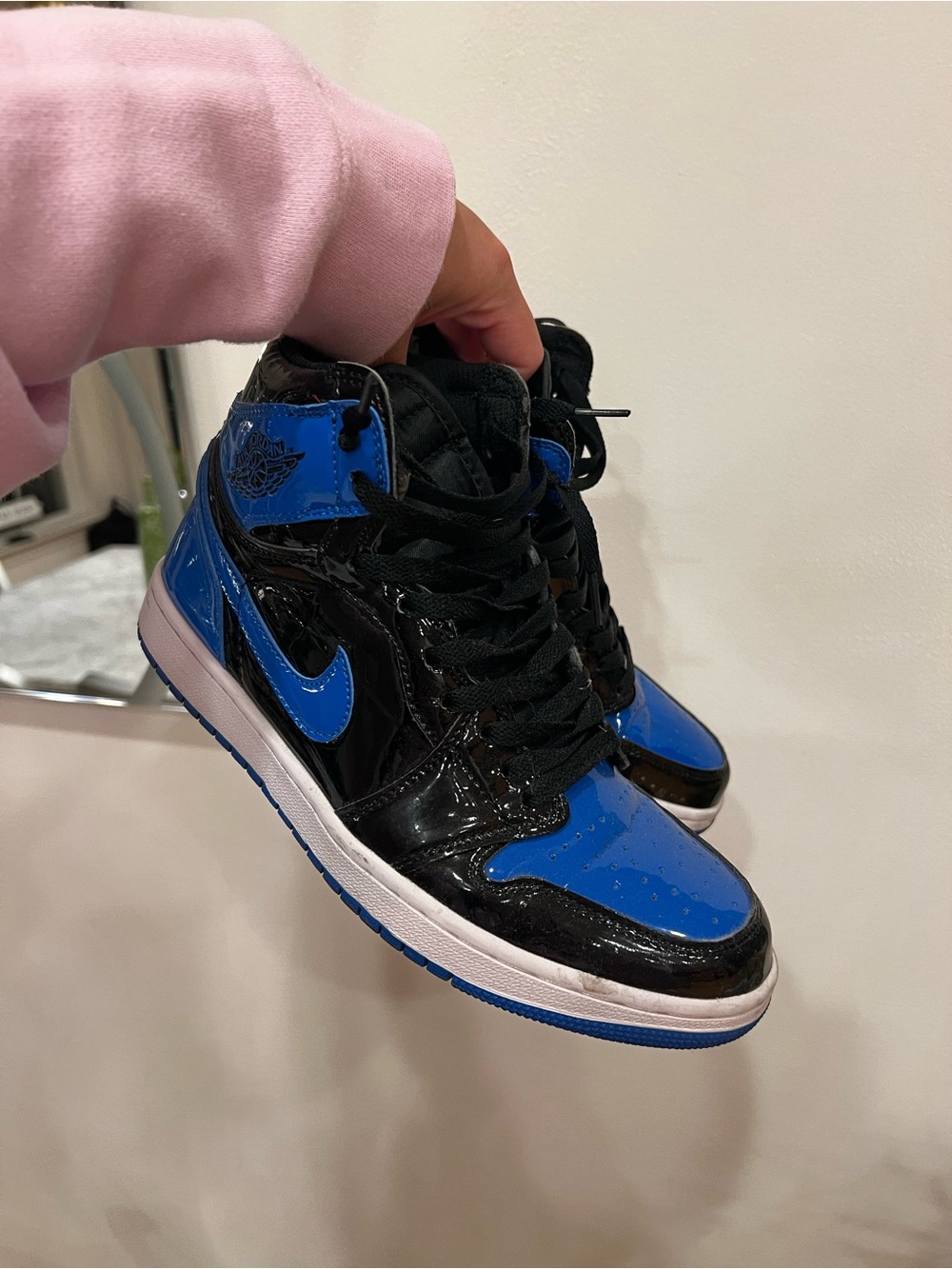 Air Jordan 1 Royal Blue Black Patent